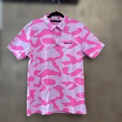 MARK&LONA ポロシャツ ピンク カモフラ スカルのサムネイル