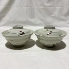 【銘入】和食器 蓋付き 煮物椀 2客セット 金彩 朱 伝統 煮物 吸物椀 汁椀のサムネイル