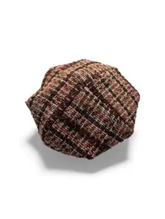 ハンドメイド　ツイードベレー帽