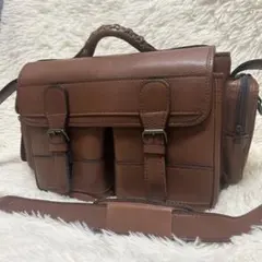 希少　ポーター　2way ショルダーバッグ　ハンドバッグ　レザー　ブラウン