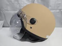【未使用・訳あり】シールド付き ハーフキャップヘルメット ベージュ