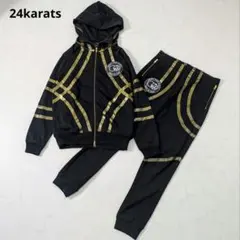 【美品 限定】24カラッツ セットアップ ジャージ ブラック M