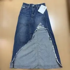 【新品未使用】GYDA デニムスカート　アシメロングスカートライクショーパン