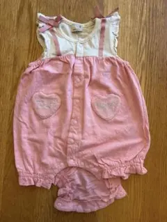petit main ピンクロンパース 80