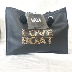 新品タグ付き LOVE BOAT トートバッグ 黒 レオパード柄 00s 完売品のサムネイル