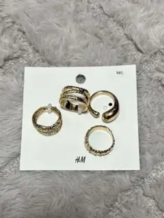 リング　4点セット　ゴールド