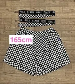 ピンクラテ　チェッカー柄　ショーパン　ショートパン