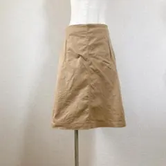ルーニィ タイトスカート 40 L ベージュ 日本製 綿 ストレッチ 膝丈のサムネイル