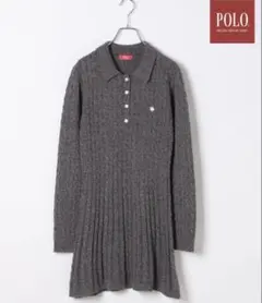 Heather POLO BCS ケーブルワンピース ニットワンピース