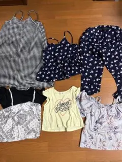 キッズ服セット 6点 花柄・チェック柄