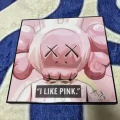 ピンク KAWS ポップアートパネル