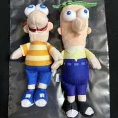 （美品）フィニアスとファーブ ぬいぐるみ マスコット 2点セット