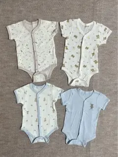 ベビー肌着 4点セット コットン メッシュ 半袖