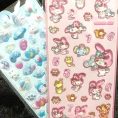 海外限定　マイメロディ ボンボンドロップシール　立体　エンボス　シール　セット