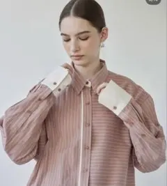 ALEXIA STAM ストライプシャツ ピンクのサムネイル