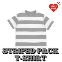 HUMAN MADE STRIPED PACK T-SHIRT GLAY