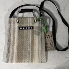 新品未使用】MARNI MARKET STRIPE BAG シャンパン - メルカリ