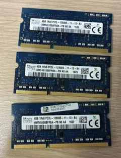 ノートPCメモリ3個（4GB:3個）のサムネイル