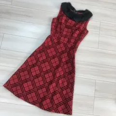 ロペ　ROPE レディース　ワンピース　ワインレッド　ファー　7号　S
