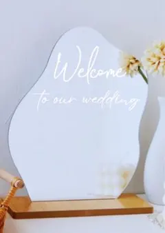 A 結婚式 ウェルカム スペース ステッカー ミラー ボード 受付