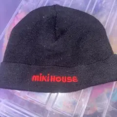miki HOUSE 黒 ニット帽 S/M