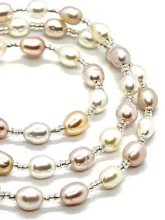 【高品質テリ最強】本真珠ナチュラルカラーベビーパールネックレス　一点限り特別価格
