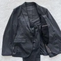 グリーンレーベル 洗える セットアップ M グレー ウエストゴム スーツ