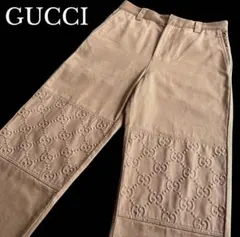GUCCI グッチ ダブルニー エンボスロゴ デニム パンツ ボトムス 刺繍のサムネイル