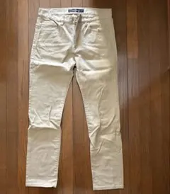 ベージュ スリムフィット パンツ Lサイズ
