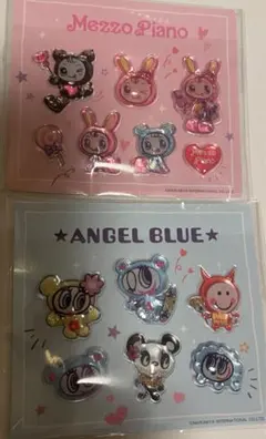 マ*ー様 ナルミヤキャラクターズ　ぷっくりシール　メゾピアノ　エンジェルブルー