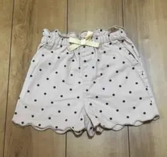 裾スカラップショートパンツ 綿100%