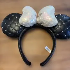 東京ディズニーリゾート ミニーマウス キルティングカチューシャ パール ブラック