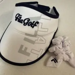 FILA ホワイト バイザー ヘアバンド付き　試着のみ
