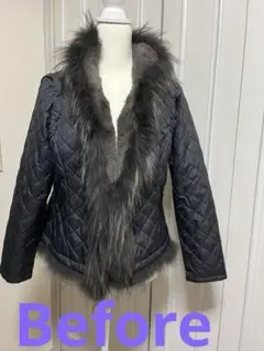 ドゥーベルラクーンファー付キルティング2weyライナー