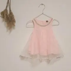 ベビー ドレス チュール  パール ワンピース
