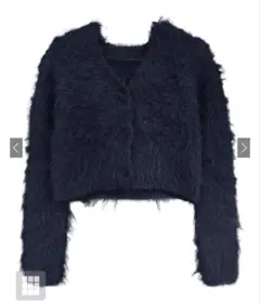 GRL アイリット　ショート丈シャギーニットカーディガン