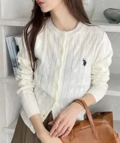 U.S. POLO ASSN. Ada. ケーブルニットカーディガン