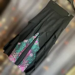 フレアロングスカート 黒
