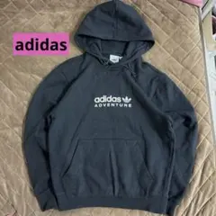 00s adidas フーディ フェードブラック ビッグシルエット