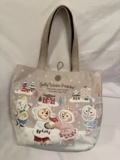 ダッフィー ウィンターホリデー　トートバッグ　リバーシブル　ディズニーシー