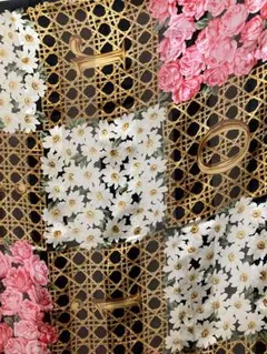Christian Dior スカーフ 花柄 カナージュ