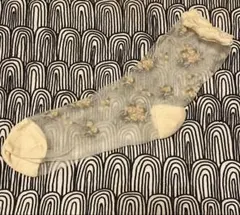 花柄 シースルー ソックス 靴下