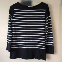 【USED】マカフィー　【S】　ボートネック/コットン/ボーダーカットソー