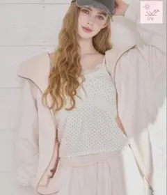 Heather UVカット裏毛フーディ(ロング丈)ピンクのサムネイル