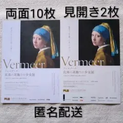 匿名配送 フェルメール 真珠の耳飾りの少女展 チラシ フライヤー 2種のサムネイル