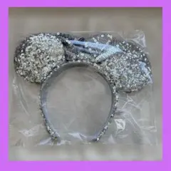 美品　ディズニーリゾート ミニー カチューシャ スパンコール