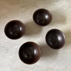미노야키 일본식기 마루코하타 8.2cm4개 세트