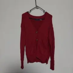 Polo Ralph Lauren 赤 ケーブルニット カーディガン XS