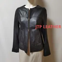 【美品】JTP LEATHER レザー ジャケット 羊革 ブラック M タグ付き 美品】JTP LEATHER レザー ジャケット 羊革 ブラック M タグ付き