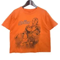 MARVEL AVENGERS アイアンマン Tシャツ オレンジ M 海外古着